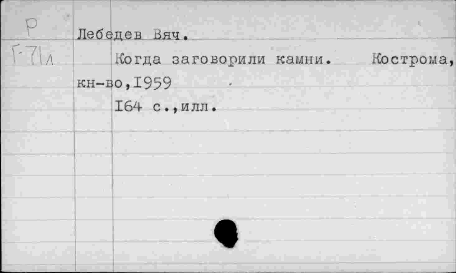 ﻿Когда заговорили камни. Кострома кн-во,1959
164 с.,илл.